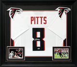 Kyle Pitts Authentic Signed White Pro Style Framed Jersey BAS Witnessed