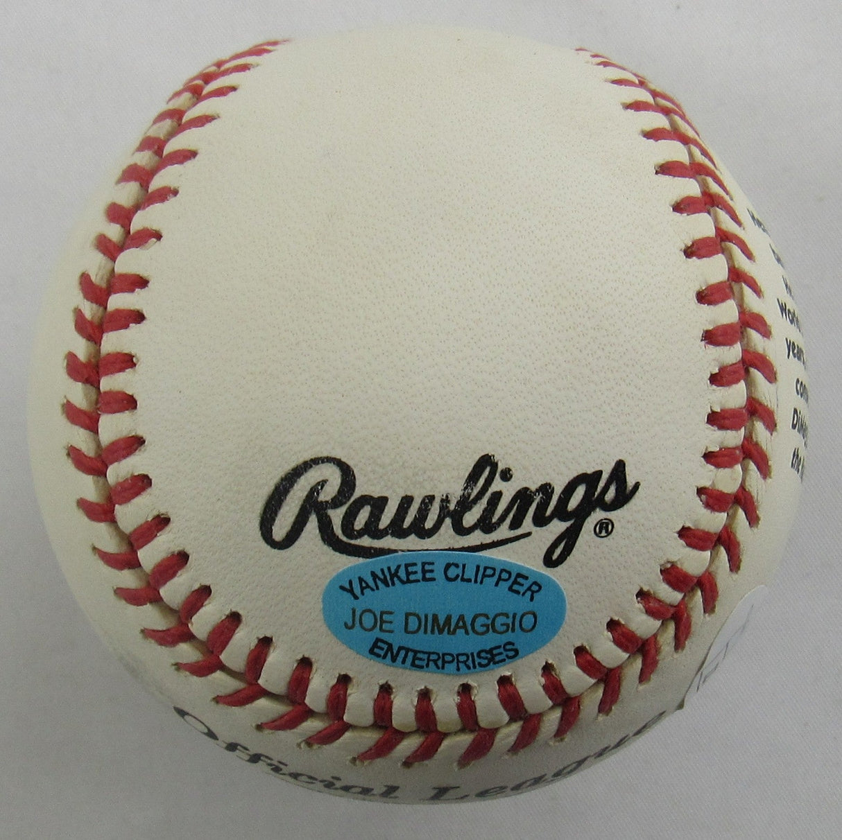 Joe DiMaggio Signed Auto Rawlings Baseball w/ Yankee Clipper Insc JSA LOA ZZ77771