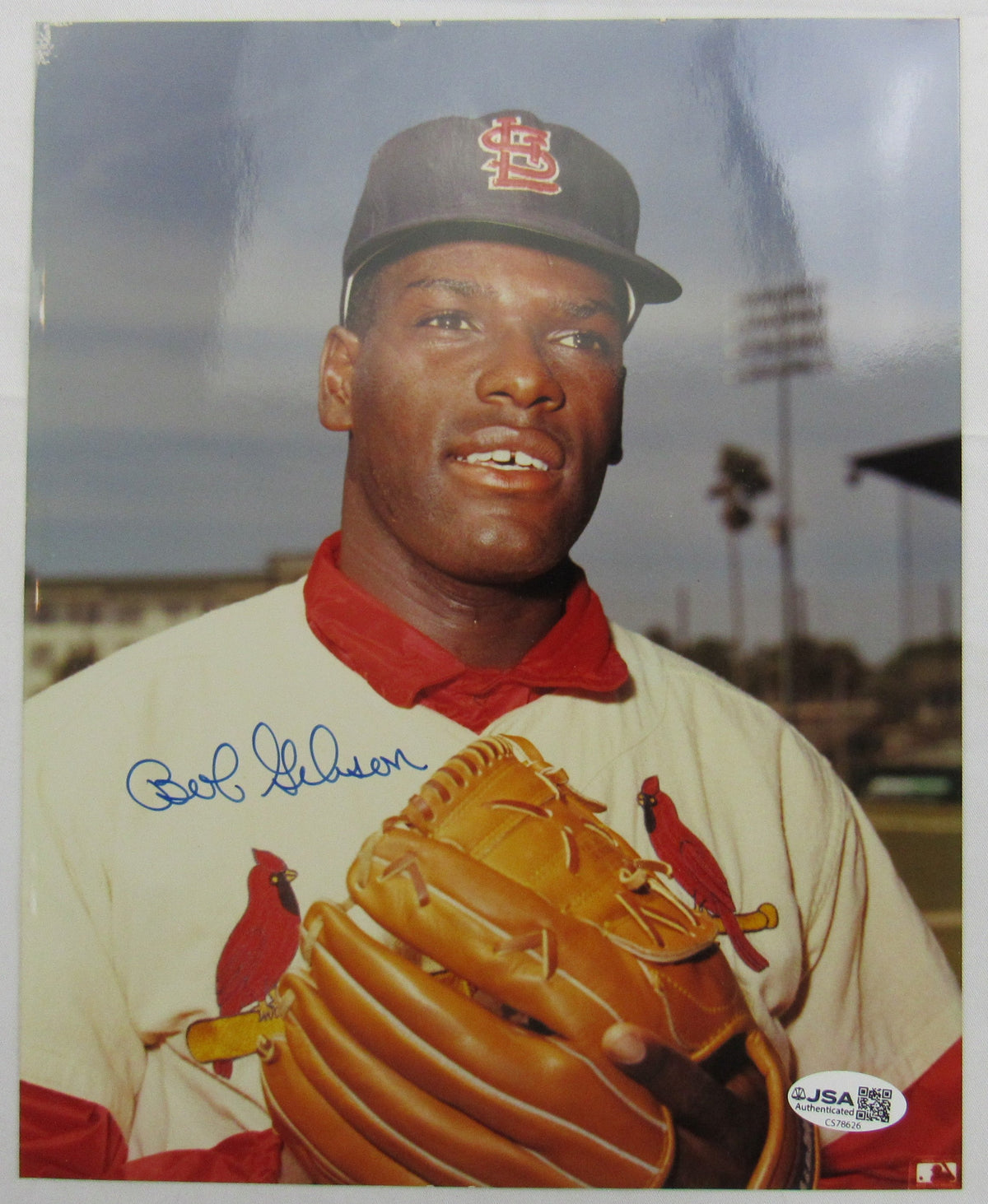 Bob Gibson Signed 8x10 Photo JSA CS78626