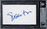 Susan Dey The Partridge Family Signed 3x5 Index Card w/ Blue Sig BAS Slabbed