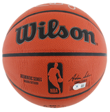 Magic Johnson & Larry Bird Authentic Signed Wilson Basketball BAS Witnessed