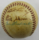 Elmer Oliphant Bob Turley Elston Howard+4 1955-1956 Yankees Team Signed Auto Rawlings Baseball JSA LOA ZZ82762