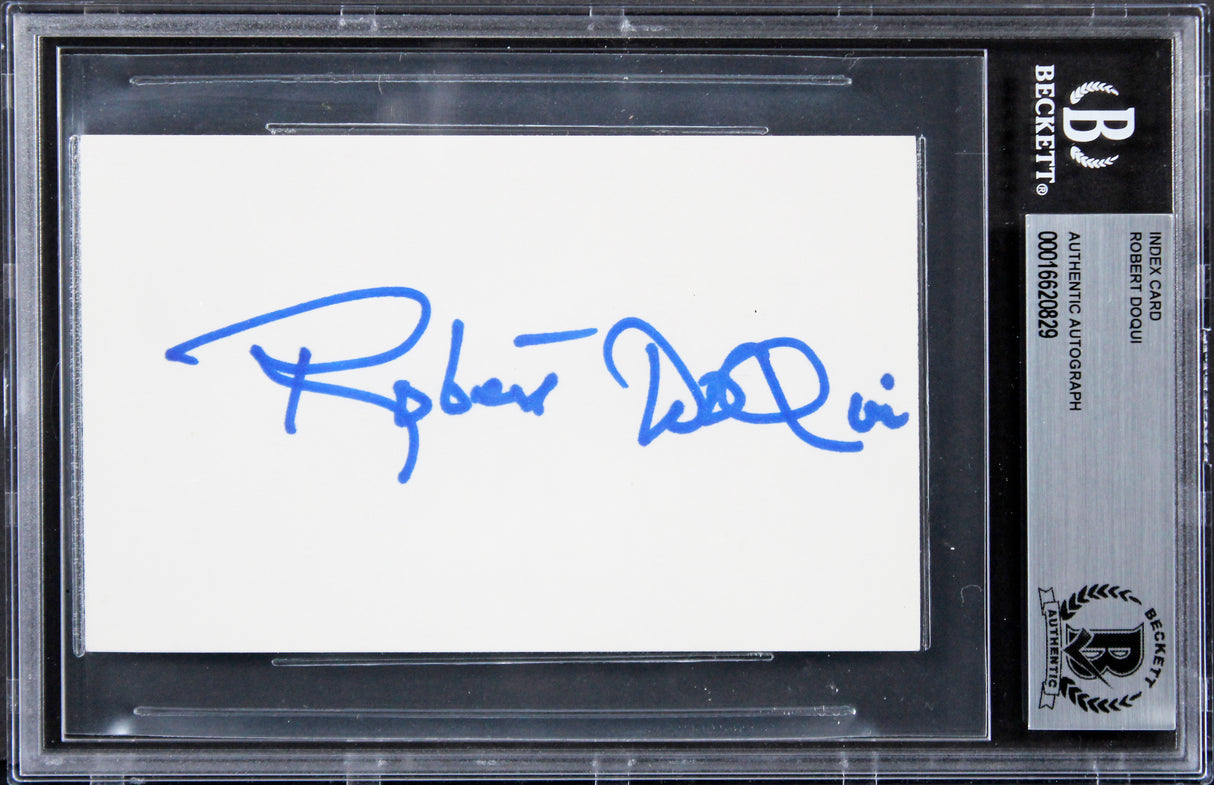 Robert DoQui Coffy Authentic Signed 3x5 Index Card Autographed BAS Slabbed