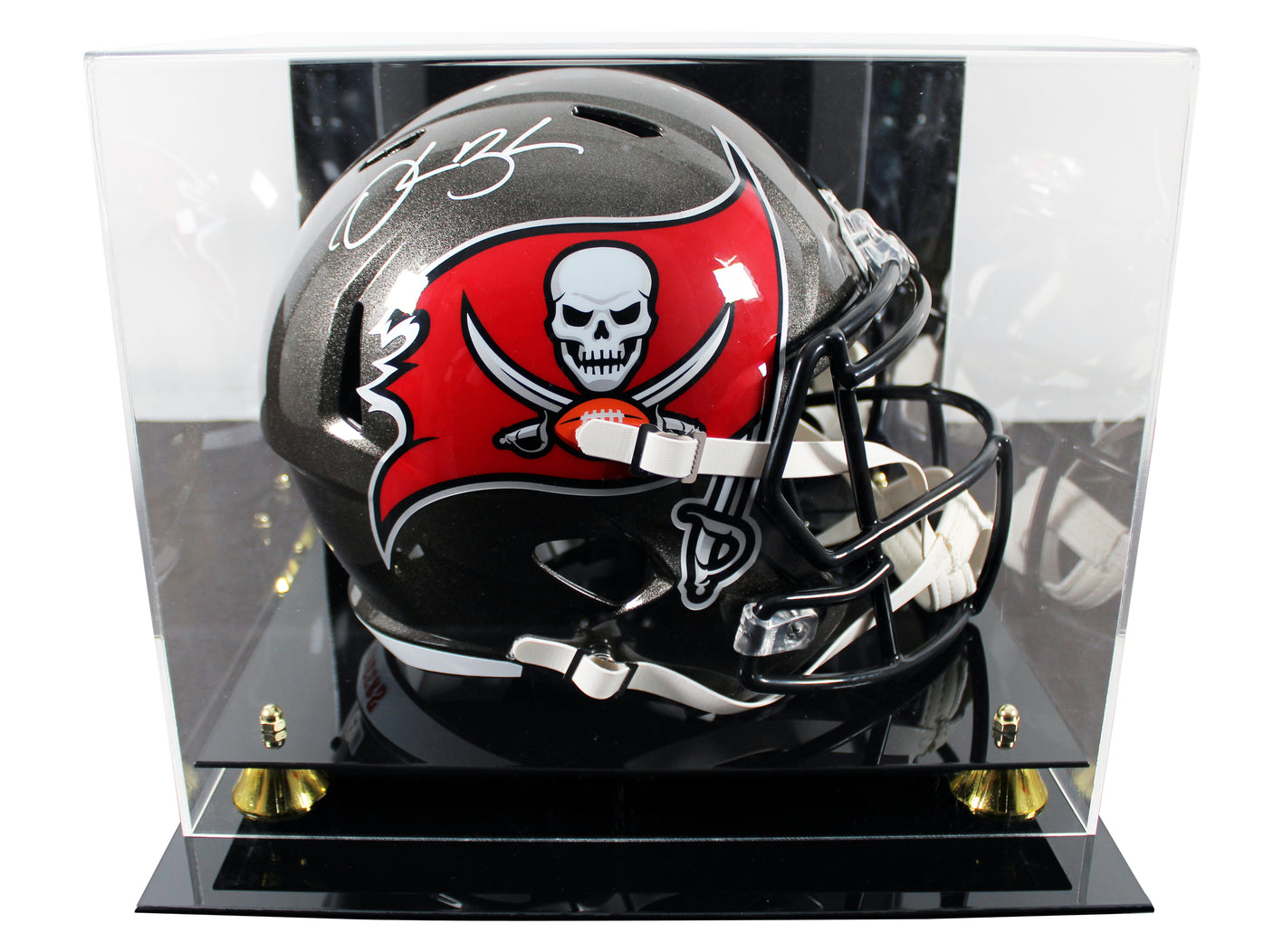Buccaneers Derrick Brooks Signed Full Size Speed Rep Helmet W/ Case BAS Witness