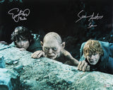 Elijah Wood & Sean Astin Lord of the Rings Signed 16x20 w/ Golum Photo BAS Wit