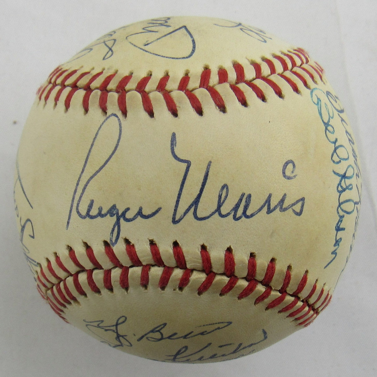 Roger Maris Mickey Mantle Ted Williams Hank Aaron +11 MLB Legends Signed Auto Rawlings Baseball JSA LOA ZZ82758