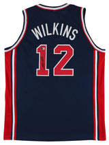 Dominique Wilkins Team USA Authentic Signed Navy Pro Style Jersey BAS Witnessed