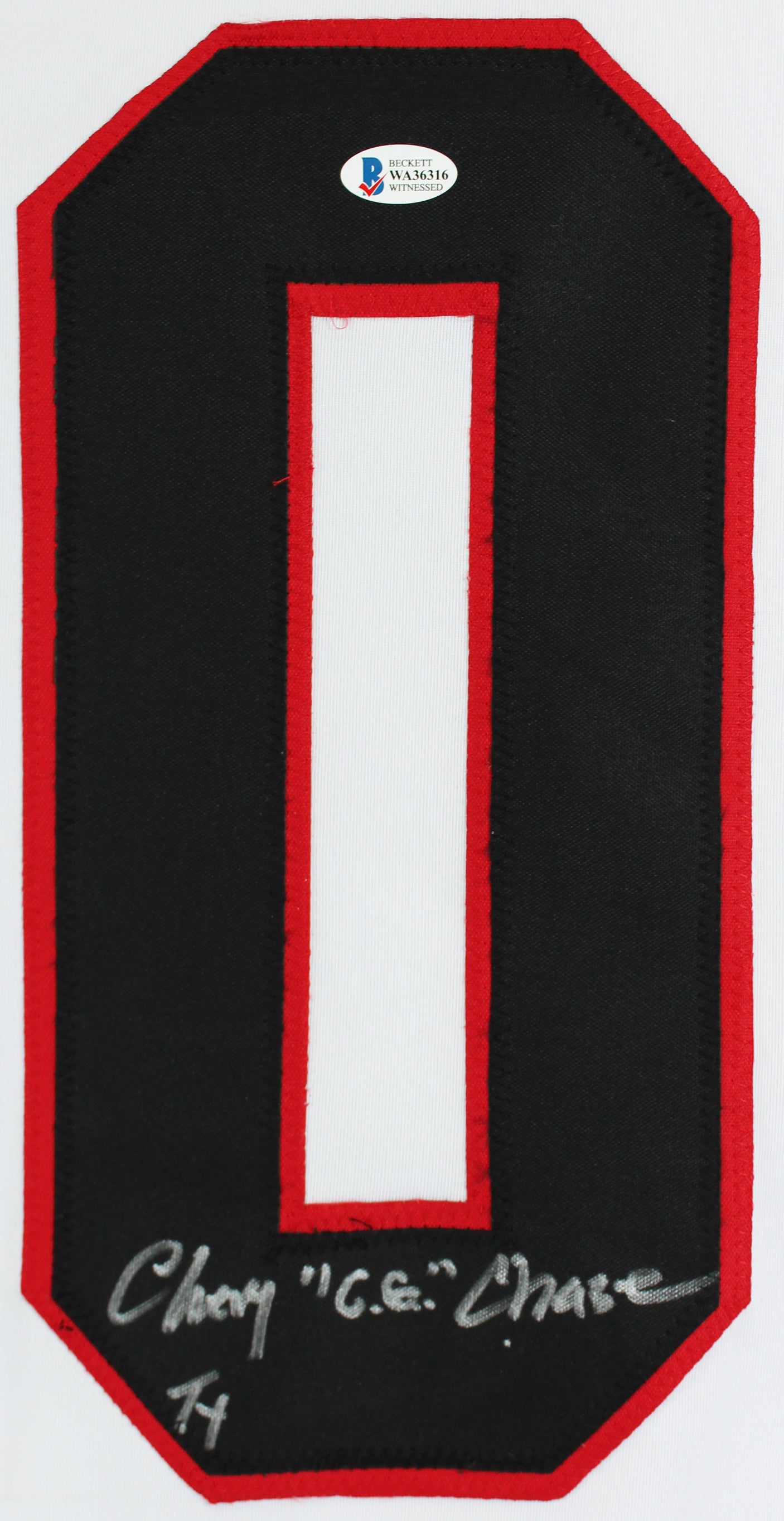 Chevy "C.G" Ty Chase Christmas Vacation Signed Santa Clark Jersey BAS Wit