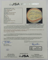 Roger Maris Mickey Mantle Ted Williams Hank Aaron +11 MLB Legends Signed Auto Rawlings Baseball JSA LOA ZZ82758