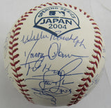 Derek Jeter Mariano Rivera Mike Mussina +23 2004 Yankees Team Signed Auto Rawlings Baseball JSA LOA ZZ82759