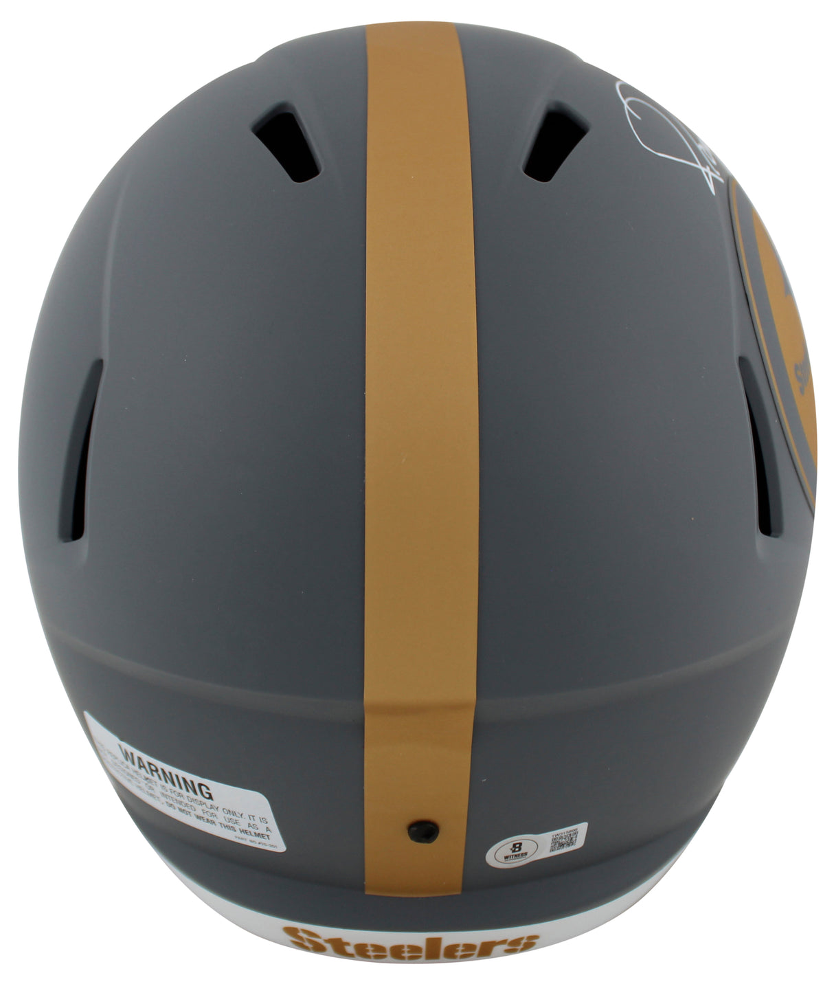 Steelers Jerome Bettis Signed Slate Full Size Speed Rep Helmet W/ Case BAS Wit