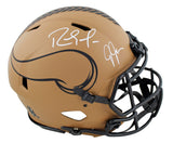 Justin Jefferson & Randy Moss Signed STS II F/S Speed Proline Helmet W/ Case BAS