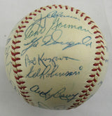 Mickey Mantle Yogi Berra Enos Slaughter +24 1954 Yankees Team Signed Auto Rawlings Baseball JSA LOA ZZ82761