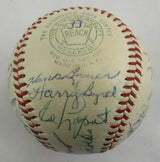Mickey Mantle Yogi Berra Enos Slaughter +24 1954 Yankees Team Signed Auto Rawlings Baseball JSA LOA ZZ82761