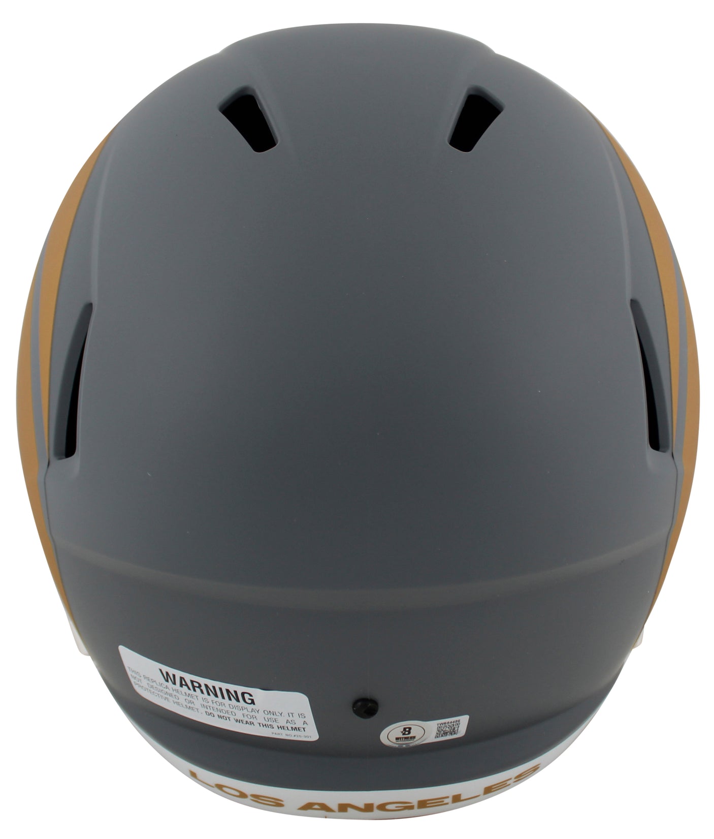 Rams Eric Dickerson "HOF 99" Signed Slate Full Size Speed Rep Helmet BAS Witness