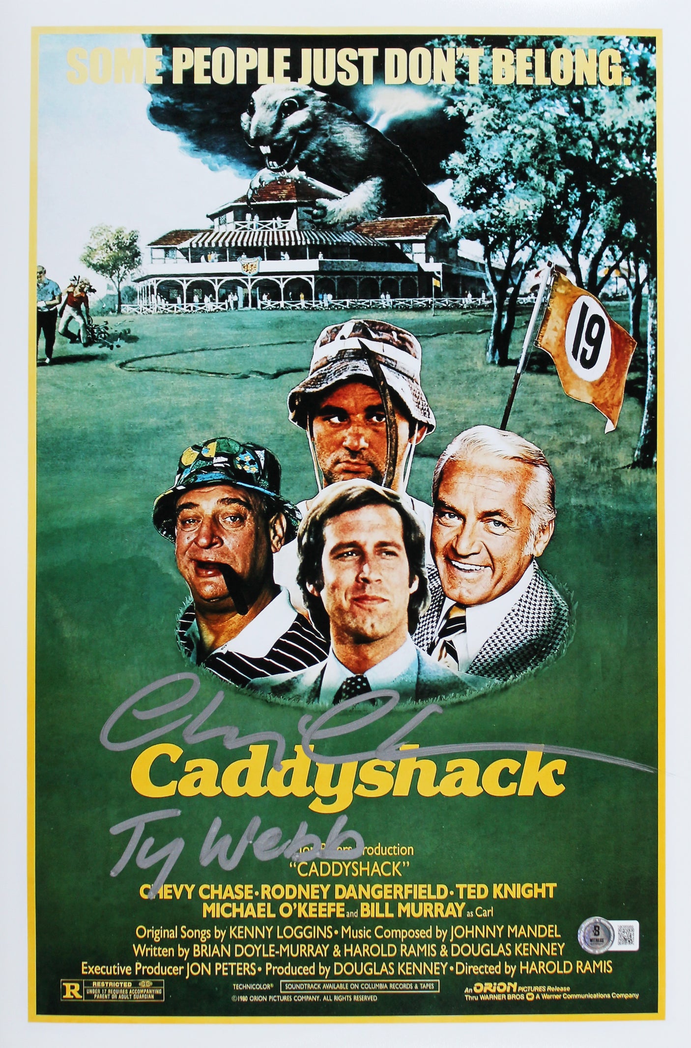 Chevy Chase Caddyshack "Ty Webb" Authentic Signed 12x18 Photo BAS #1W385989