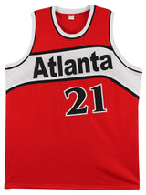 Dominique Wilkins "HOF 06" Signed Red Pro Style Jersey w/ Black #s BAS Witnessed