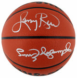Larry Bird & Julius "Dr.J" Erving Signed Wilson Basketball BAS Witness #W089726