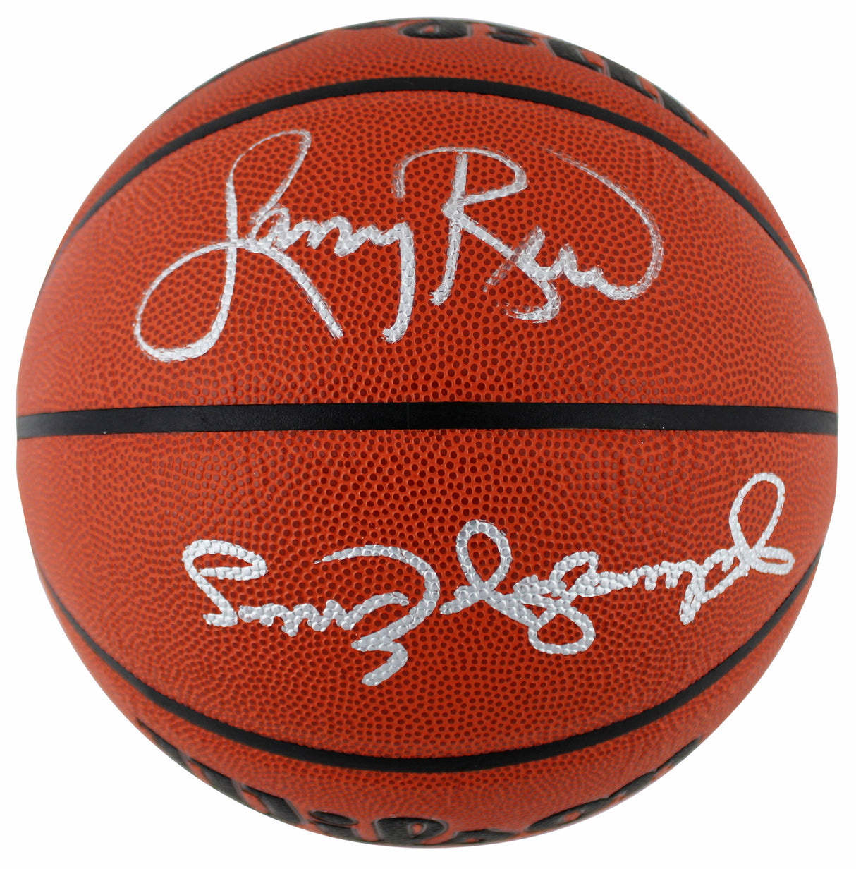Larry Bird & Julius "Dr.J" Erving Signed Wilson Basketball BAS Witness #W089726