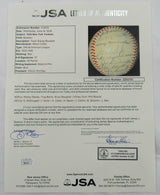 Mickey Mantle Yogi Berra Enos Slaughter +24 1954 Yankees Team Signed Auto Rawlings Baseball JSA LOA ZZ82761