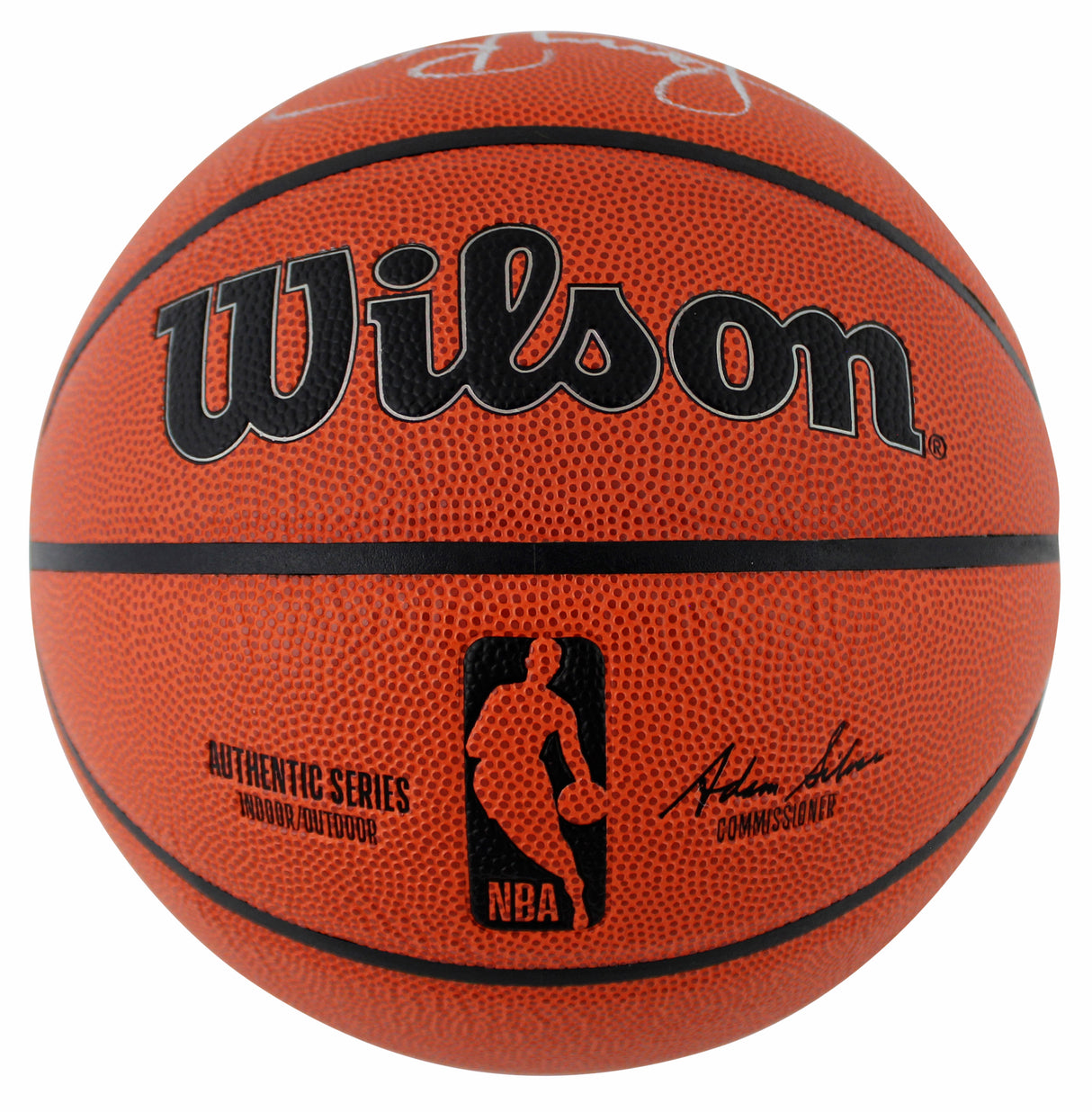 Larry Bird & Julius "Dr.J" Erving Signed Wilson Basketball BAS Witness #W089726