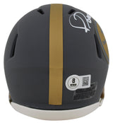 Steelers Jerome Bettis Authentic Signed Slate Speed Mini Helmet BAS Witnessed
