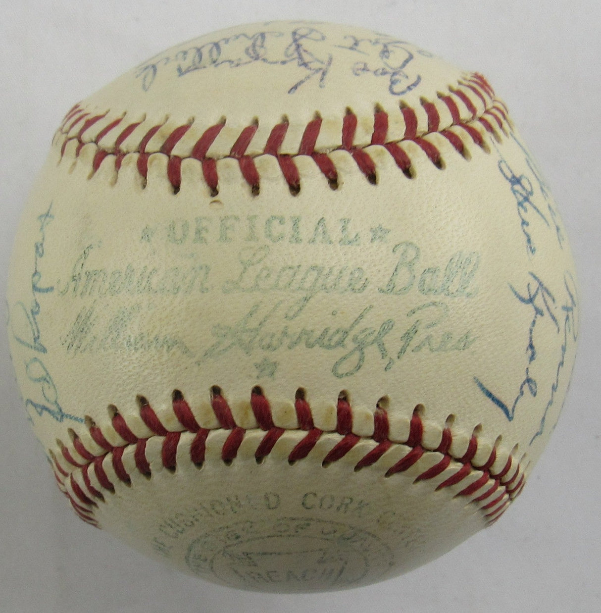 Mickey Mantle Phil Rizzuto Johnny Mize +25 1953 World Series Champions Yankees Team Signed Auto Rawlings Baseball JSA LOA ZZ82760
