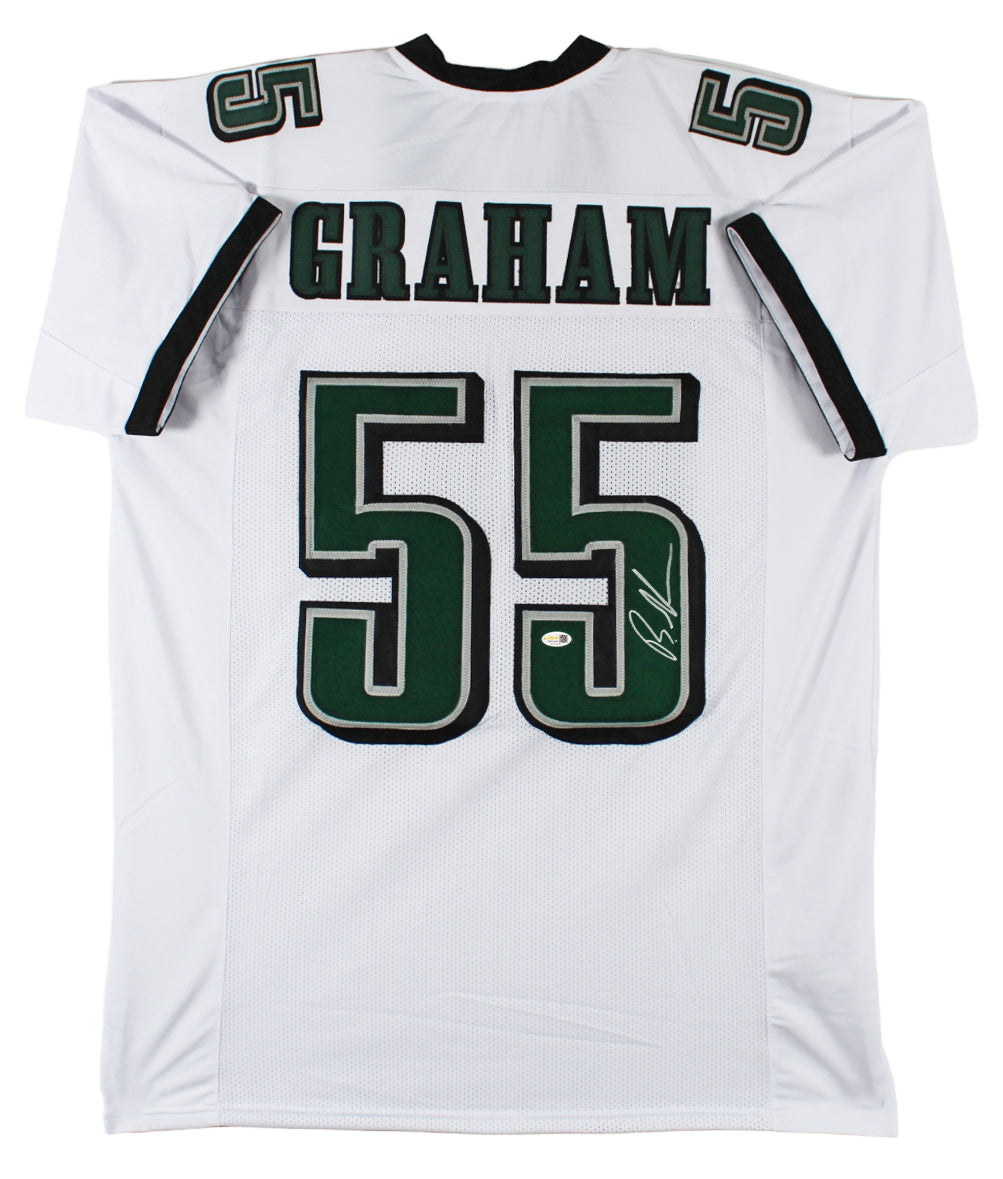Brandon Graham Authentic Signed White Pro Style Jersey JSA Witness