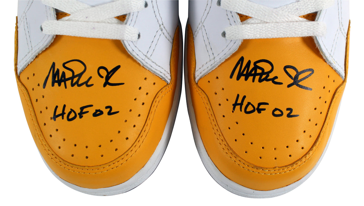 Lakers Magic Johnson "HOF 02" Authentic Signed Converse Weapon Shoes BAS Witness