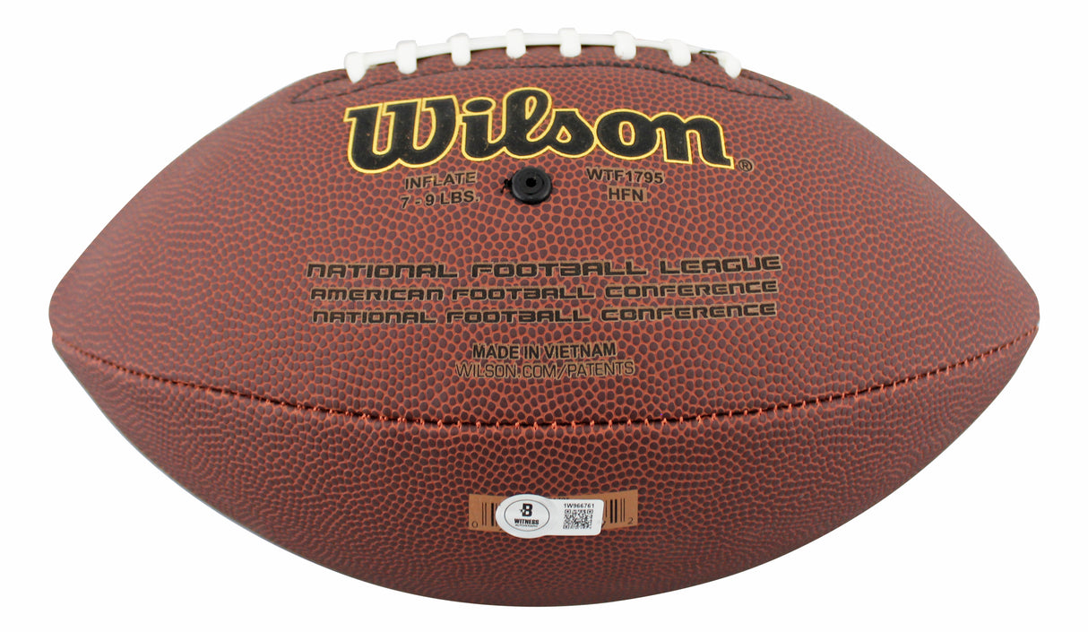 Steelers Pat Freiermuth Signed Wilson Super Grip Football W/ Case BAS Witnessed