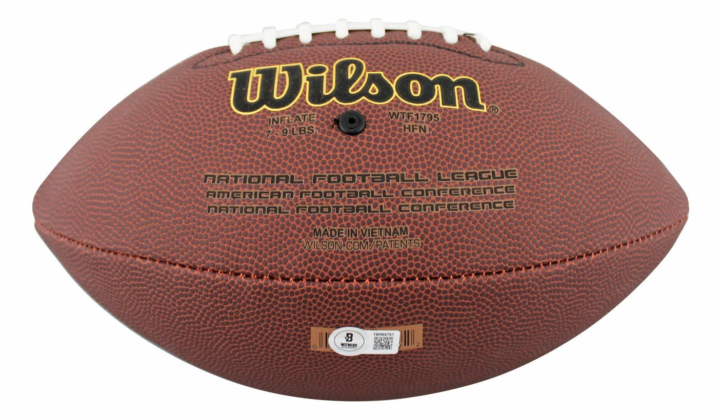 Steelers Pat Freiermuth Signed Wilson Super Grip Football W/ Case BAS Witnessed