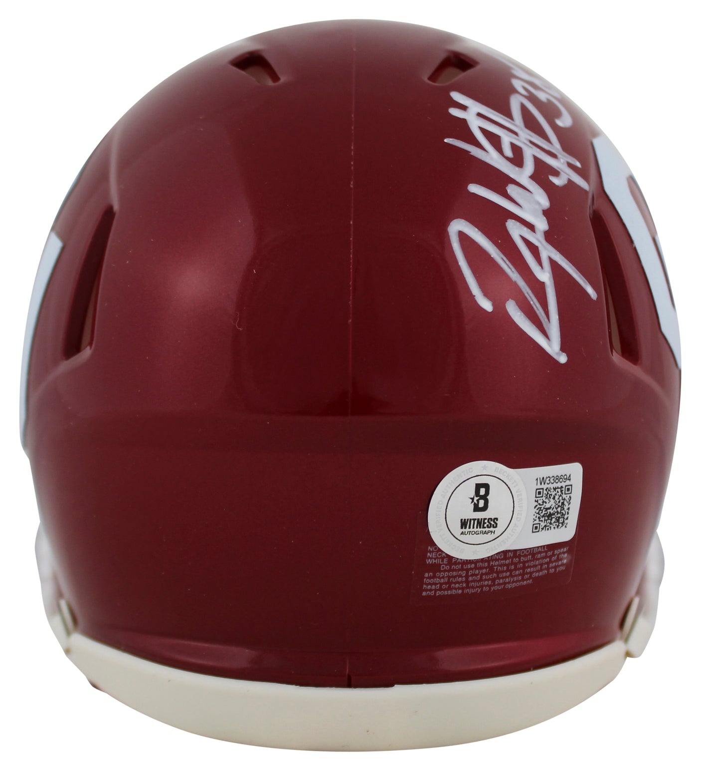 Oklahoma Roy Williams Authentic Signed Speed Mini Helmet BAS Witnessed
