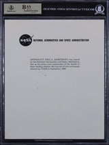 Neil Armstrong Apollo 11 Authentic Signed 8x10 NASA Photo BAS Slabbed