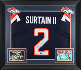 Patrick Surtain II Authentic Signed Navy Blue Pro Style Framed Jersey BAS Wit