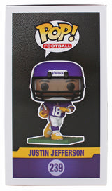 Vikings Justin Jefferson Authentic Signed #239 Funko Pop Vinyl Figure BAS Wit