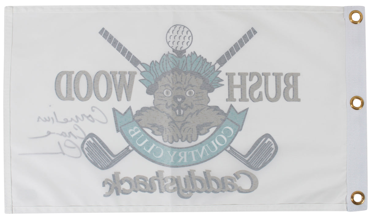 Chevy Chase Caddyshack Signed Bushwood Country Club Flag BAS Witnessed #1W311286