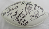 Multi Signed Wilson Football w/13 Signatures - Joe Theismtann, Ronnie Lott, Bill Willis