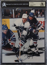 Kings Wayne Gretzky Authentic Signed 8x10 Photo Auto Graded Gem 10! BAS Slabbed