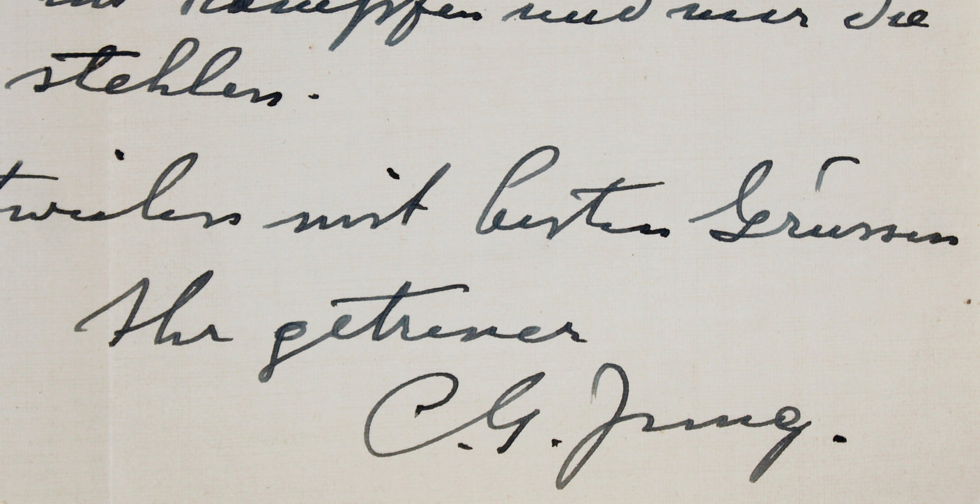 Carl Jung Authentic Signed 8.25x11.5 1949 Handwritten Letter BAS #AD64009