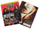 Metallica (3) Hetfield Ulrich & Newstead Signed Spin Magazine Cover BAS #AB76488