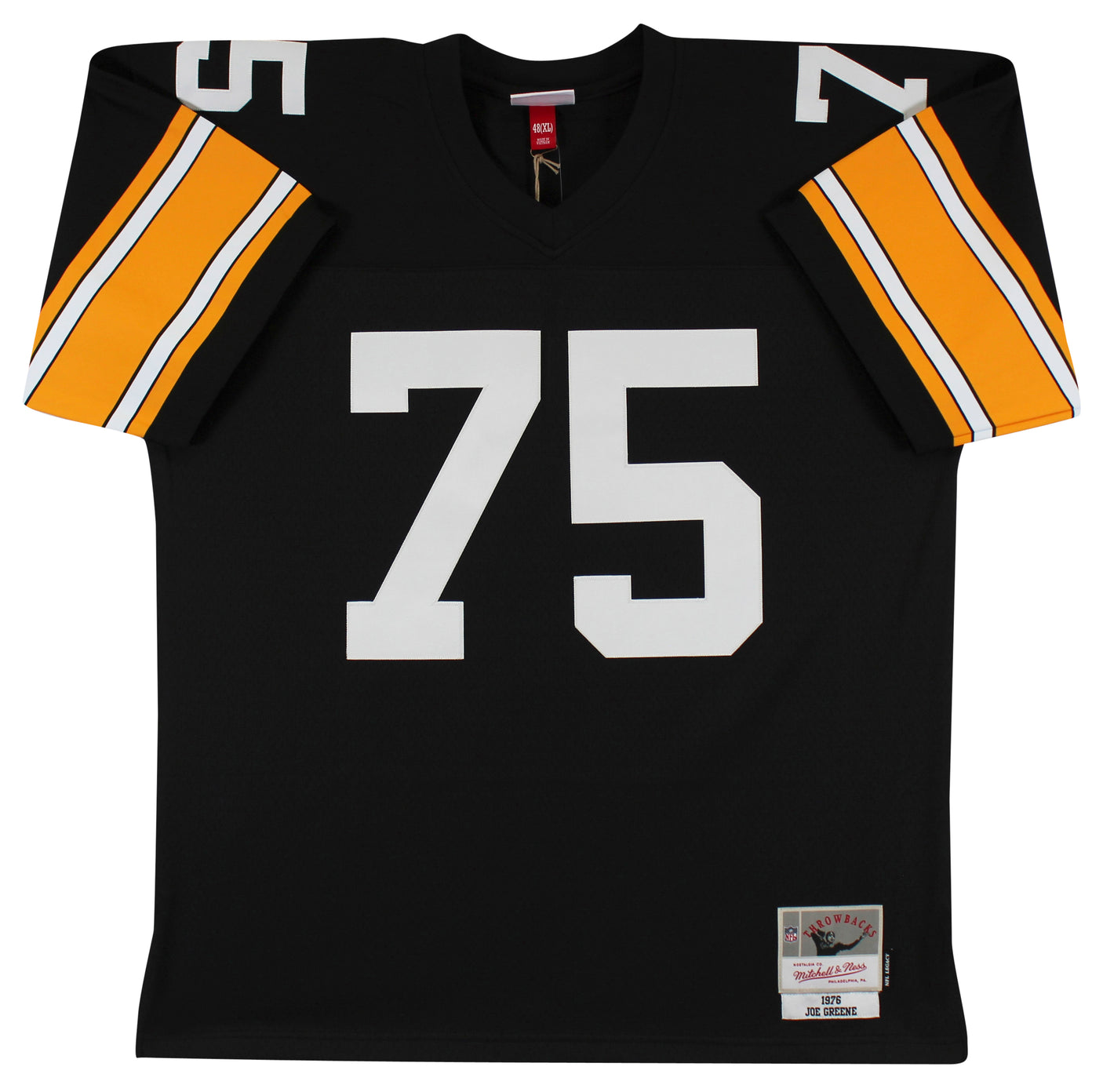 Steelers Joe Greene "HOF 87" Signed Black Mitchell & Ness Jersey BAS Witnessed