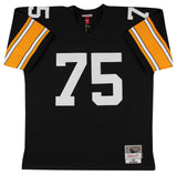 Steelers Joe Greene "HOF 87" Signed Black Mitchell & Ness Jersey BAS Witnessed