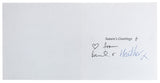 Paul McCartney & Heather Mills Authentic Signed Greeting Card BAS #AB76499