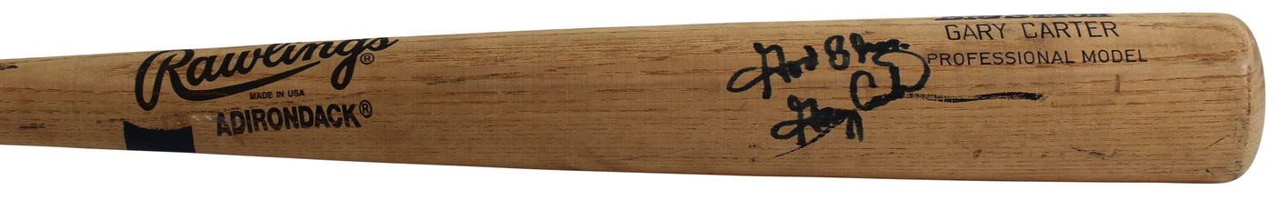 Expos Gary Carter God Bless Authentic Signed Game Used Bat BAS #BA75045