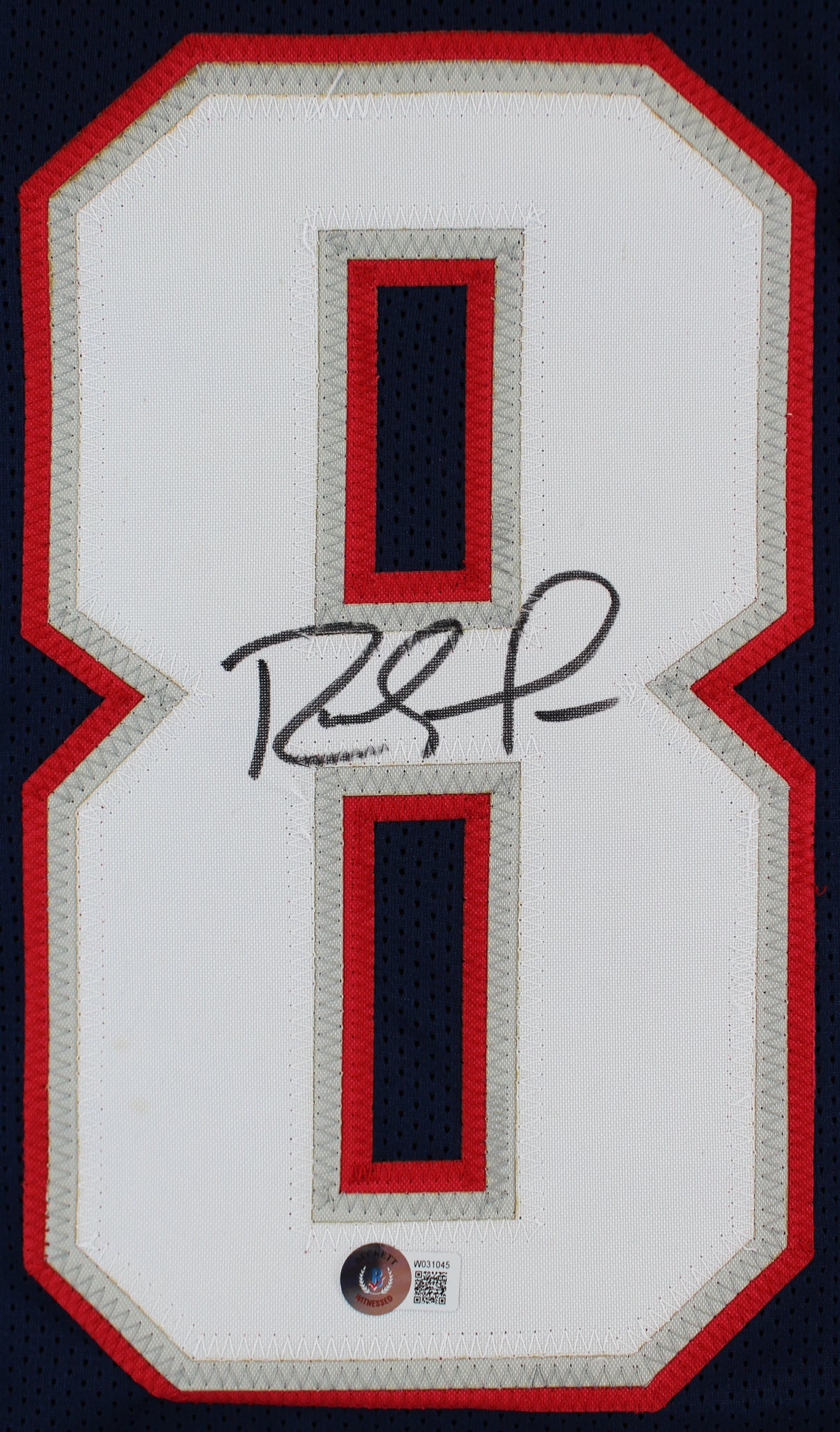 Randy Moss Authentic Signed Navy Blue Pro Style Jersey Autographed BAS Witnessed