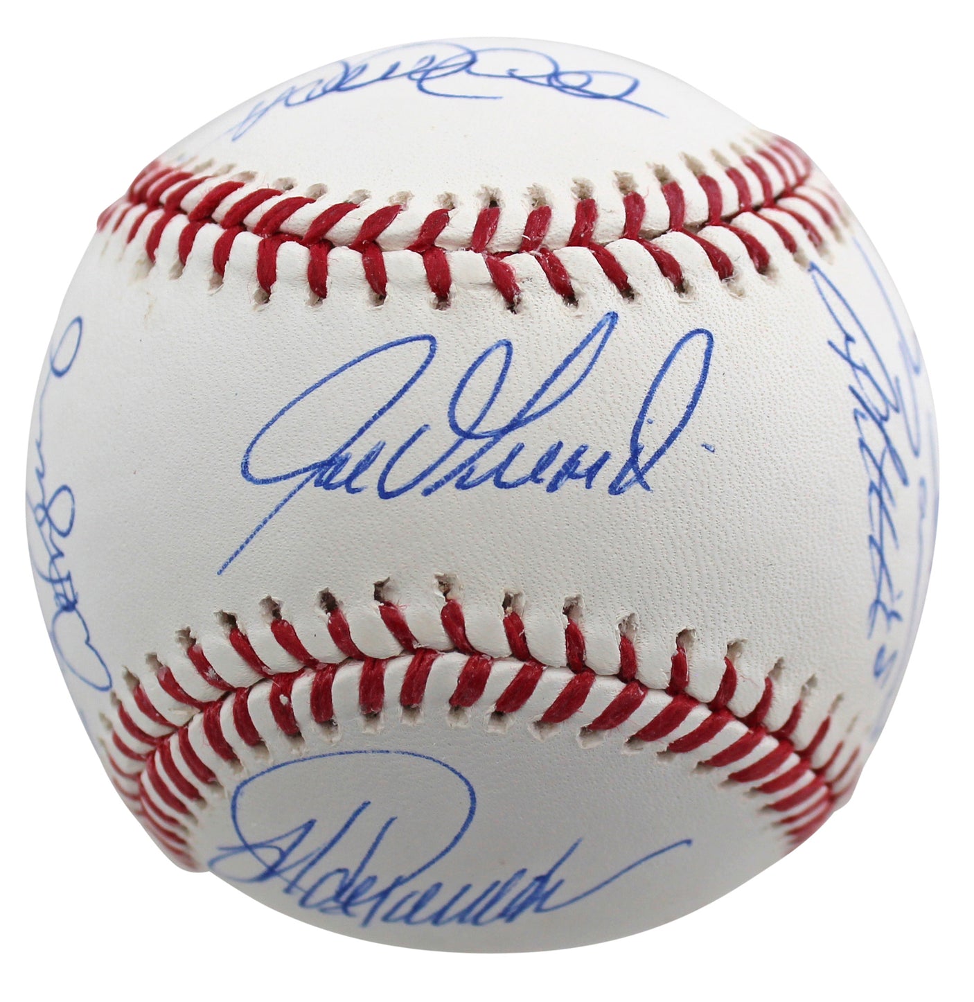 2009 Yankees (9) Jeter Rivera Posada Signed 2009 WS Logo Oml Baseball Steiner 2