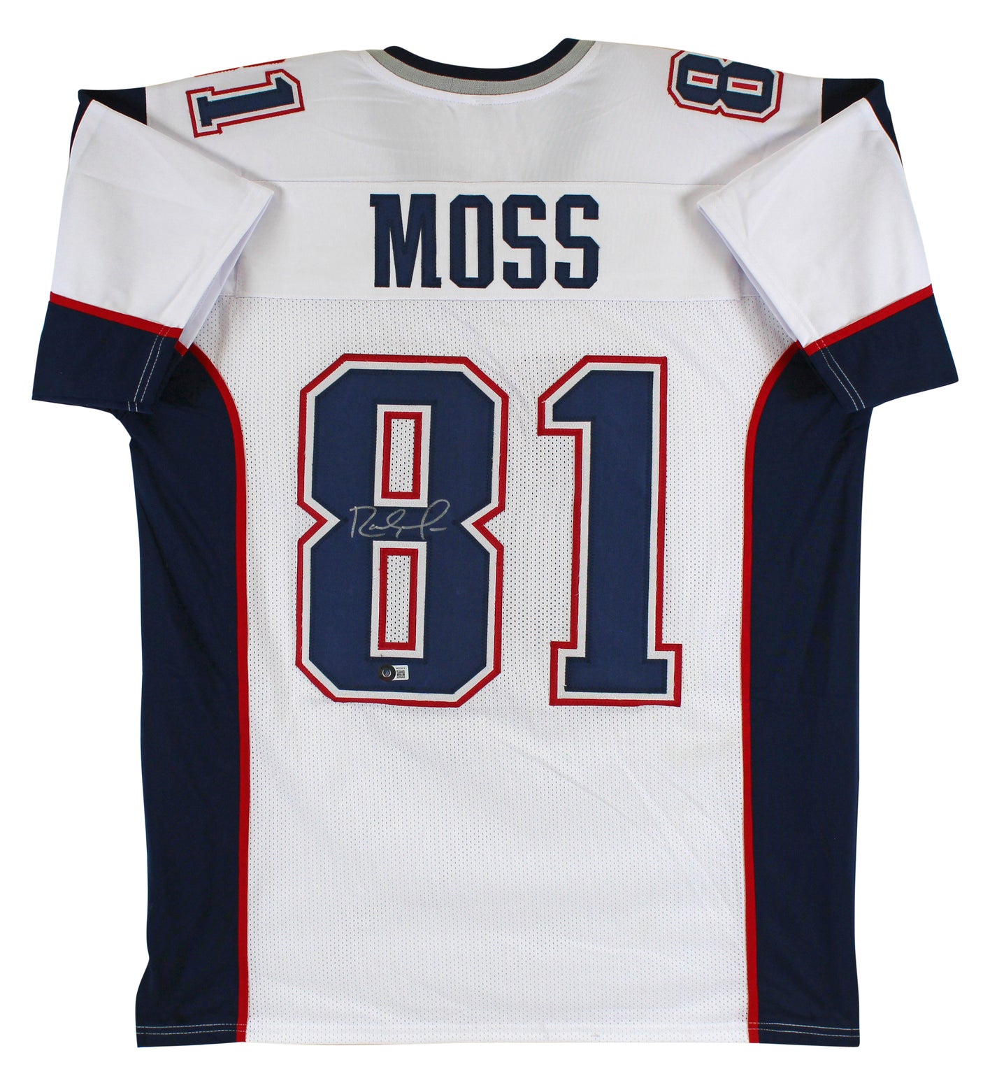 Randy Moss Authentic Signed White Pro Style Jersey Autographed BAS Witnessed