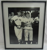 Ted Williams Mickey Mantle Signed Framed Photo Upper Deck Holo No COA Card