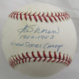 Irv Noren Signed Auto Rawlings Baseball w/ Insc JSA CM07280
