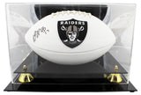 Raiders Davante Adams Signed White Panel Logo Football W/ Case BAS Witnessed